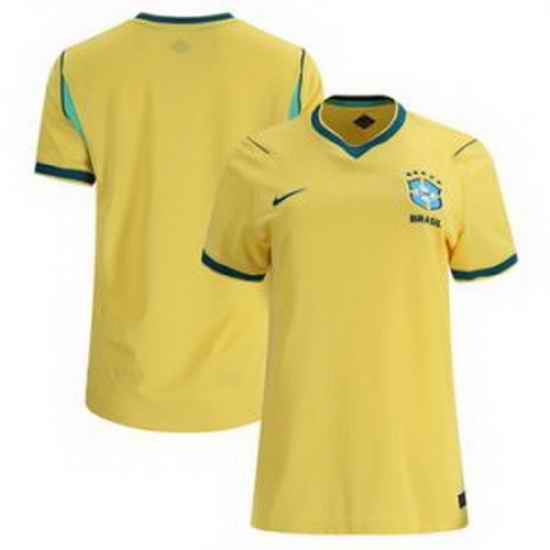 Women 0 Brazil National Team Blank 2026 Home Jersey 4